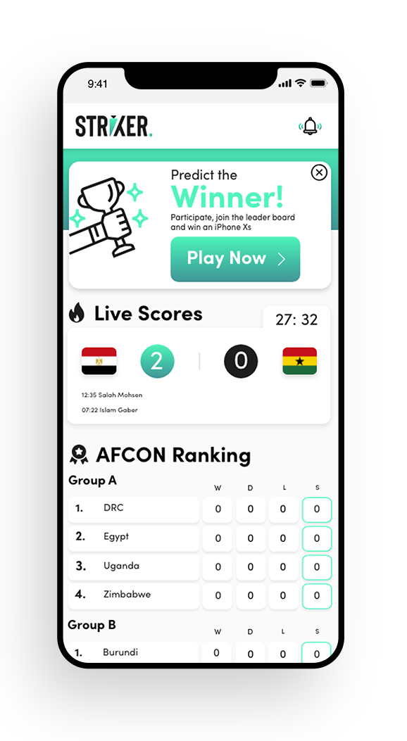 Striker live scores